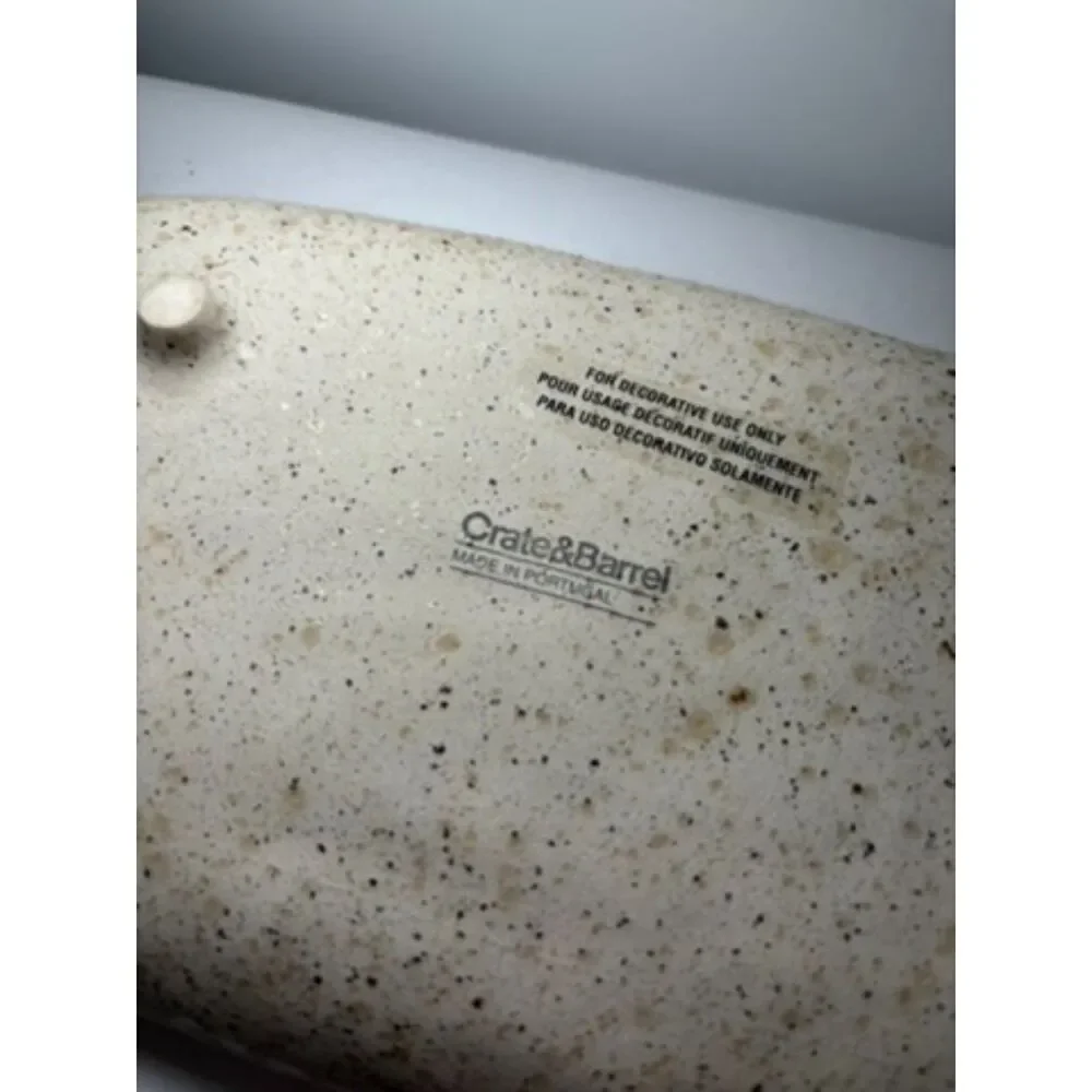 Crate & Barrel Stoneware Tray 10x5 trinket office‎ jewelry inspirational